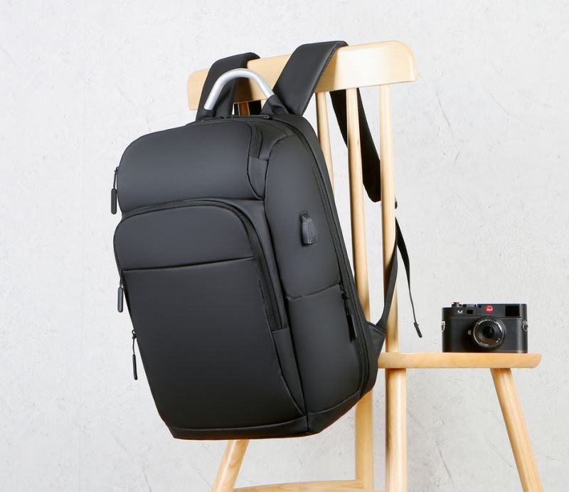 News 55 Leather membrane laptop backpack, with good selling in oversea market
