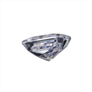 4K series crushed ice cut square white cubic zirconia