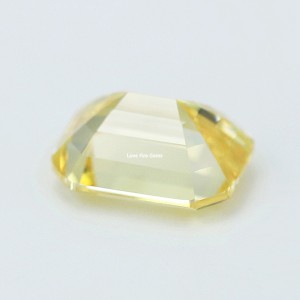 5a grade octagon asscher cut 8x10mm canary yellow color cubic zirconia