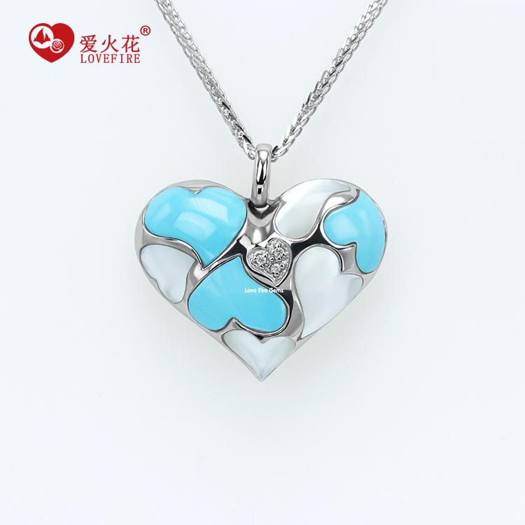Fine Fashion Jewelry Hight Quality 18K Gold Fat Heart Pendant Necklaces