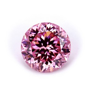 Synthetic gems 88 faceted cut dark pink round cut 5a grade loose cubic zirconia stones