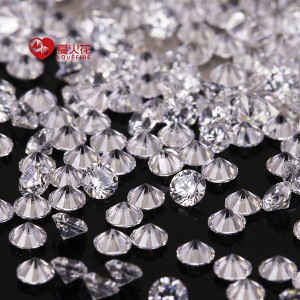 5A+ EQ quality 0.8mm-3.0mm synthetic cz diamonds white round brilliant cut cubic zirconia