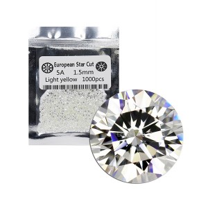 EQ star cut 5a simulate diamond white g h color loose cz stone round cubic zirconia