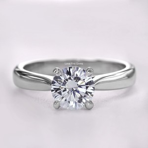 women cubic zirconia round brilliant cut 1carat 925 sterling silver rings
