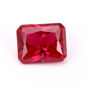 Artificial gems corundum 5# ruby octagon cut loose synthetic corundum