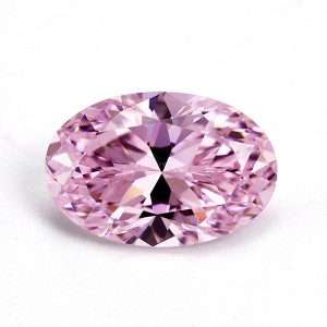 5A grade loose cz gems diamond stones oval light pink cubic zirconia