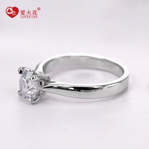 women cubic zirconia round brilliant cut 1carat 925 sterling silver rings