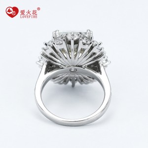 Fine jewelry gemstone rings hot sale classic women engagement 925 sterling silver ring