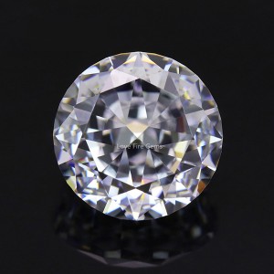 4K 5A+ loose round ice crush cut white cubic zirconia
