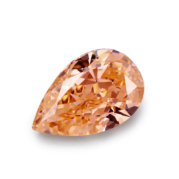 high quality AAAAA+ the best crushed ice pear cut orange change rose cubic zirconia cz gems