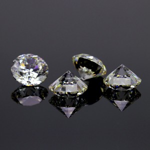 5a grade round shape 8 hearts&arrows cut g white cubic zirconia diamonds