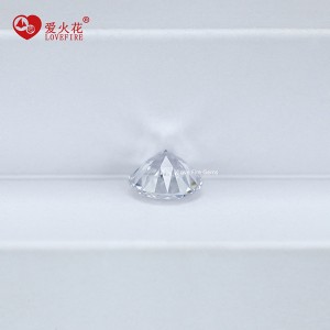Artificial zircon round shape 4mm-10mm 5a white 100 facet cut loose stones cubic zirconia