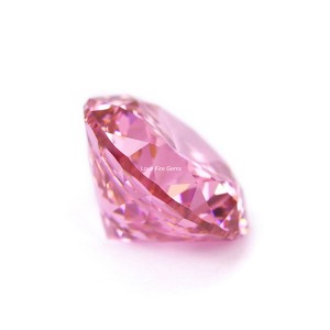 Synthetic gems 88 faceted cut dark pink round cut 5a grade loose cubic zirconia stones