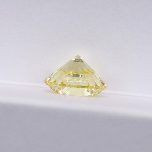 10 hearts 10 arrows cut synthetic cz canary yellow color round shape 5a cubic zirconia