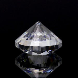 5a white cz stones round brilliant cut 10% thick girdle heavy synthetic cubic zirconia