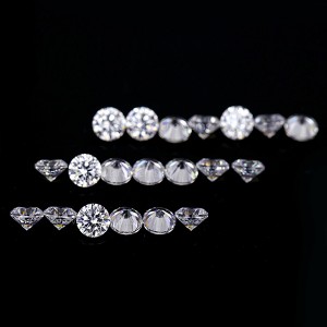 5A small size cubic zirconia round star cut 20% thick girdle heavy loose white cz stone