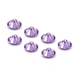 1000pcs/pack synthetic cz round shape light amethyst colored Aaa cubic zirconia