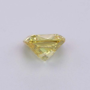 3.5*3.5mm-12*12mm cushion princess cut yellow color loose cubic zirconia gemstone