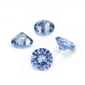Full sizes 3A grade 104#blue round brilliant cut loose spinel synthetic gemstone