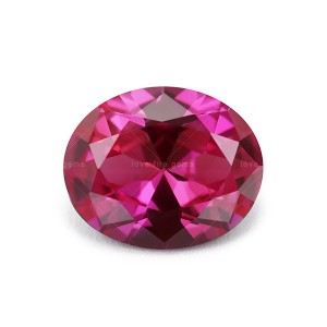 3a grade 3#rose ruby synthetic gemstone oval cut corundum stone price