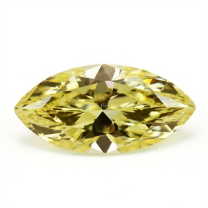 USA yellow colored cz marquise cut Aaaaa synthetic cz stones