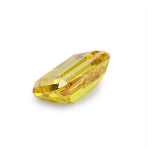 5a octangle emerald cut cz golden yellow cubic zircon