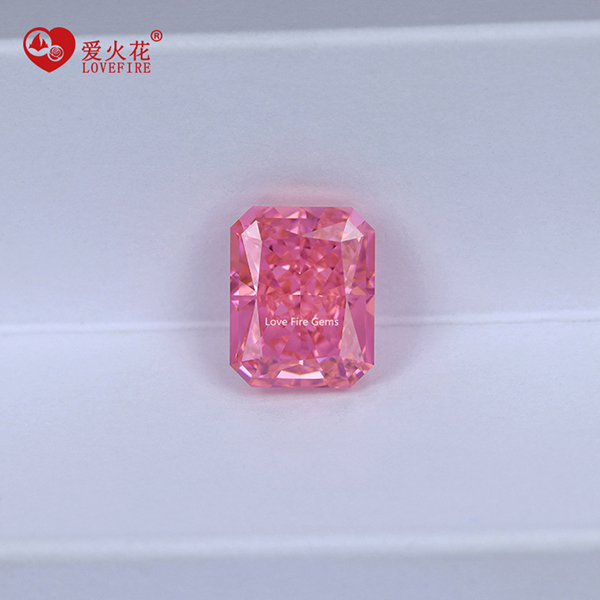 New Color Crushed Ice Cut Zircon Series – Dark Pink Octagon Cut