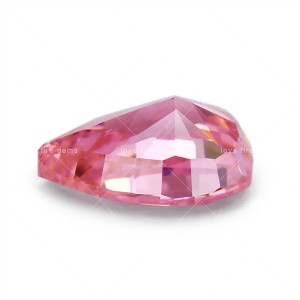 4K USA dark pink color pear cut synthetic cubic zirconia stone
