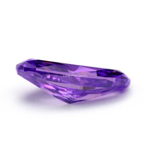 4K crushed ice cut oval shape purple orchid cubic zirconia for jewelry making