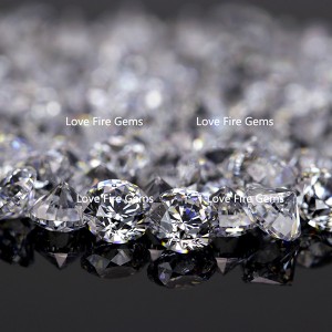 5a white cz stones round brilliant cut 10% thick girdle heavy synthetic cubic zirconia