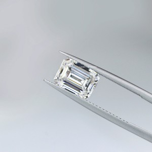 D color pure white flawless moissanite all size loose synthetic lab created emerald cut moissanite