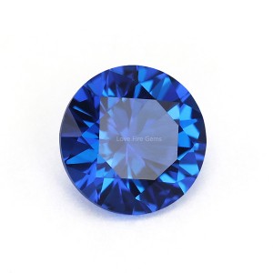 3A grade round brilliant cut synthetic gemstone 119#blue color synthetic spinel
