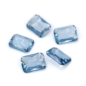 Octangle aquamarine blue spinel stone synthetic gemstones spinel for jewelry making