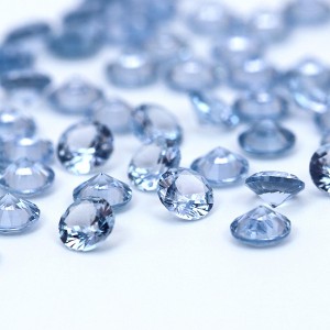 106# light aquamarine blue spinel lab created loose gemstone synthetic spinel