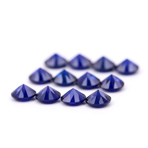 114# blue sapphire loose spinel round cut synthetic spinel gemstone