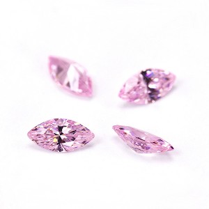 5A grade loose cz diamonds marquise cut Light pink cubic zirconia