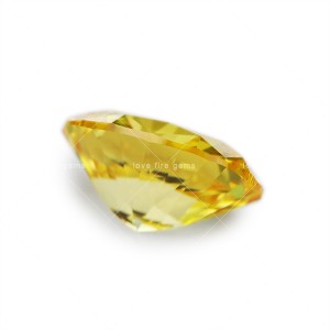 Ready stock loose cz stone price oval cut golden yellow 5A cubic zirconia