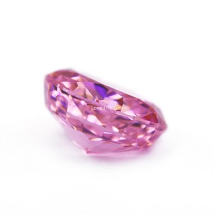 4k crushed ice cut oval shape dark pink color cubic zirconia
