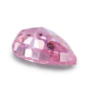 Best quality 4K Ice cut cz special pink color pear cut synthetic cubic zirconia