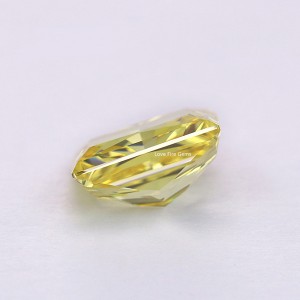 wholesale full sizes yellow color rectangle cz stones 5a+ ice cut cubic zirconia