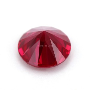 3A grade 5# red ruby synthetic corundum round brilliant cut loose corundum stone