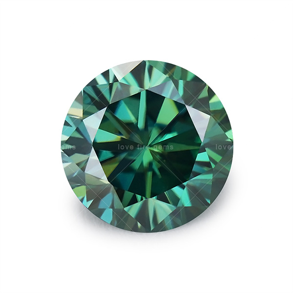 Dark green color GRA certified moissanite all sizes loose lab created moissanite