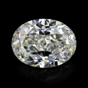 Simulated diamond color cz G white crushed ice cut oval shape cubic zirconia