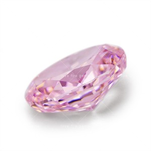5A+ crushed ice cut oval light pink cubic zirconia