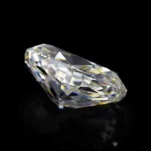 Simulated diamond color cz G white crushed ice cut oval shape cubic zirconia