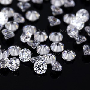 5A small size cubic zirconia round star cut 20% thick girdle heavy loose white cz stone