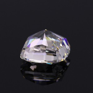 synthetic g white excellent 4k crushed ice cut cushion cz stone 7A loose cubic zirconia
