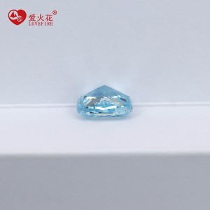 cz long cushion 4k crushed ice cut 5a+ aquamarine loose cubic zirconia stones