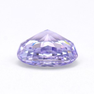 very light lavender cz stone 4k crushed ice cut oval shape cubic zirconia for jewelry making
