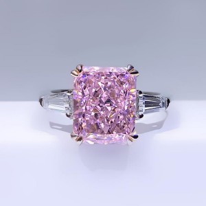 5a+ high quality wuzhou gem light pink 4k crushed ice cut cz stones